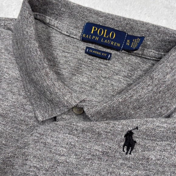 Polo Ralph Lauren Other - Polo Ralph Lauren Polo Shirt Men XL Gray Heathered Short Sleeve PONY LOGO Preppy